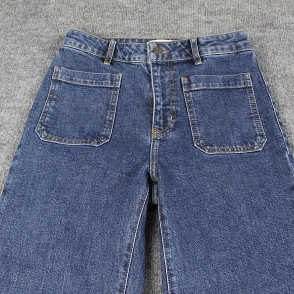 Frame Jeans Womens 26 The Refined Saturn Wide Leg High Rise Denim Office Luxury - Picture 6 of 16